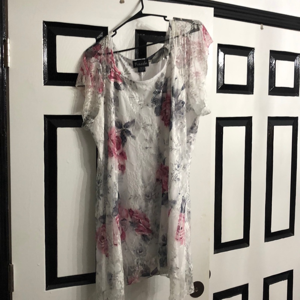 Blouse floral mess sleeves